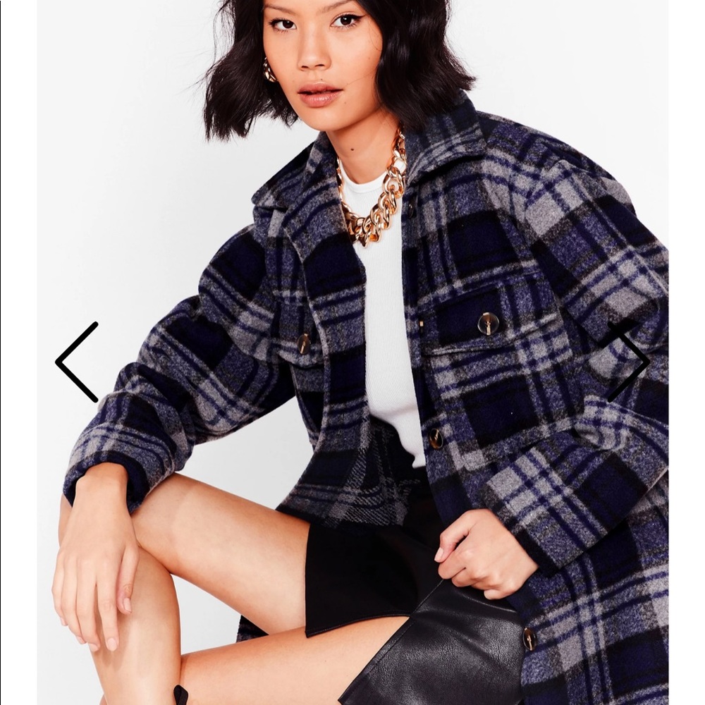 Nasty Gal Plaid Shacket
